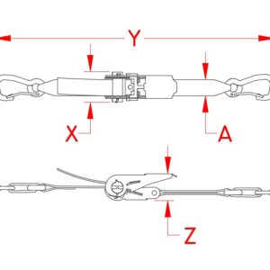 Ratcheting Tie Down Dimensions