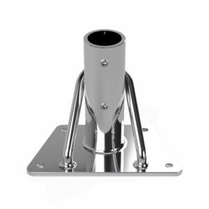 Lifeline Stanchion Trapezoid Base, 3 deg, Front View