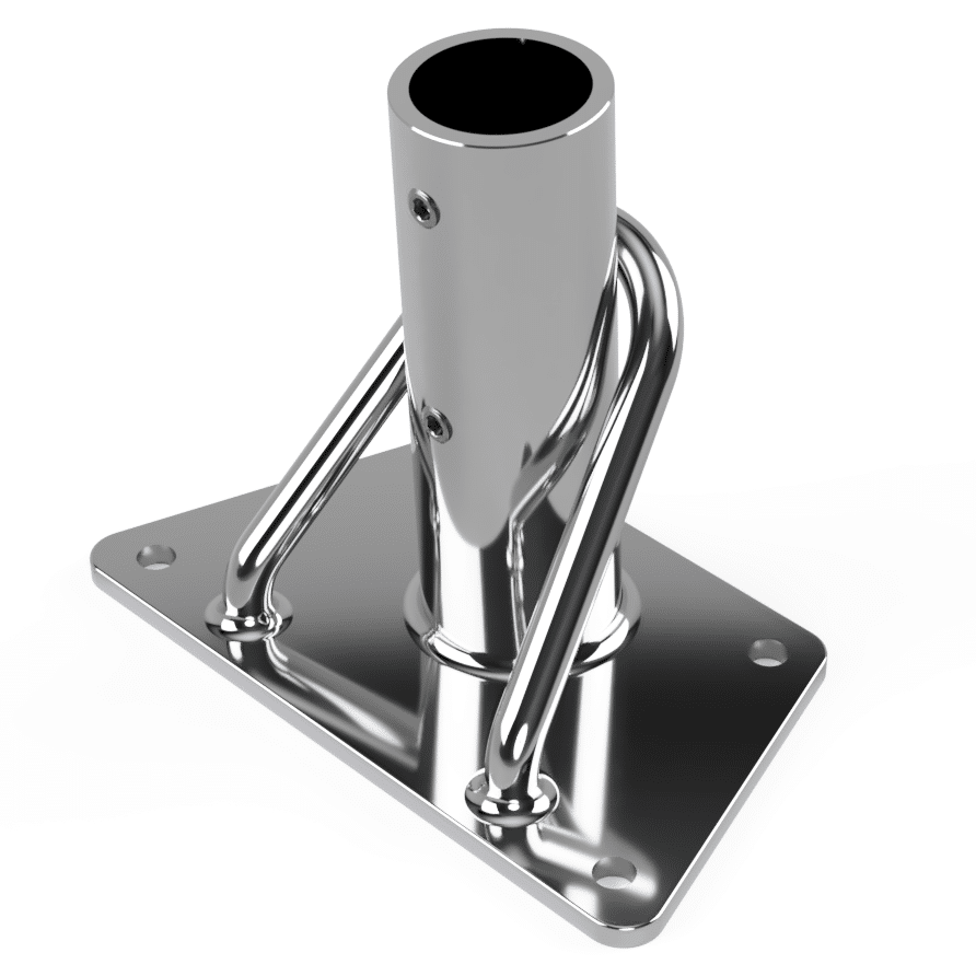 Trapezoid Stanchion Base, 3 deg, Perspective View