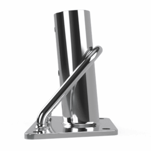 Lifeline Stanchion Trapezoid Base, 5 deg, Side View